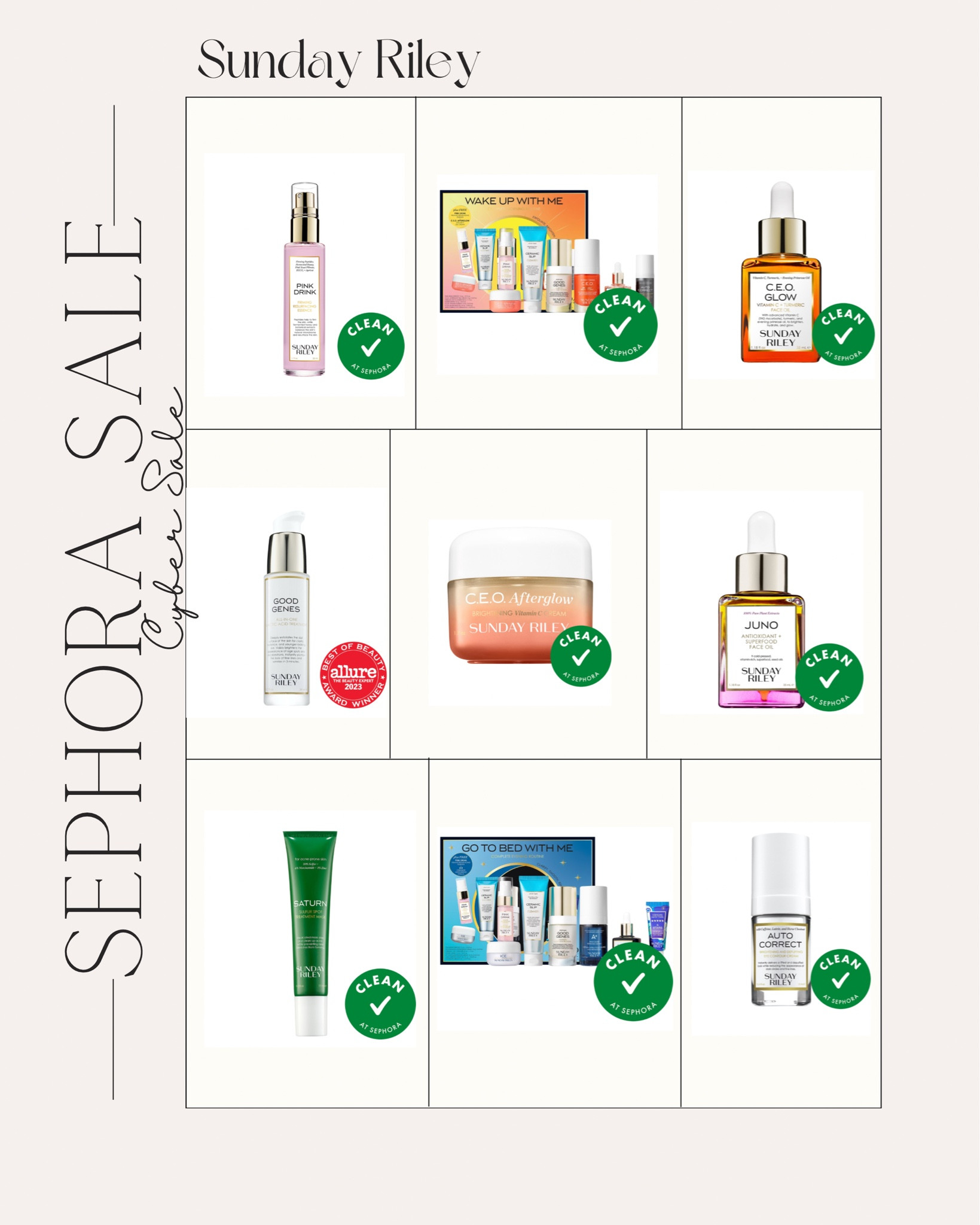 My favorite Sunday Riley skincare products. Sephora Sale today.
Make your skin healthy and glow 

#LTKBeauty #LTKGiftGuide