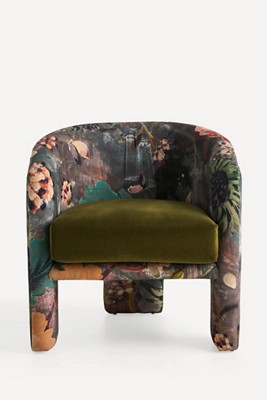 Effie Lena Velvet Tripod Chair | Anthropologie (US)