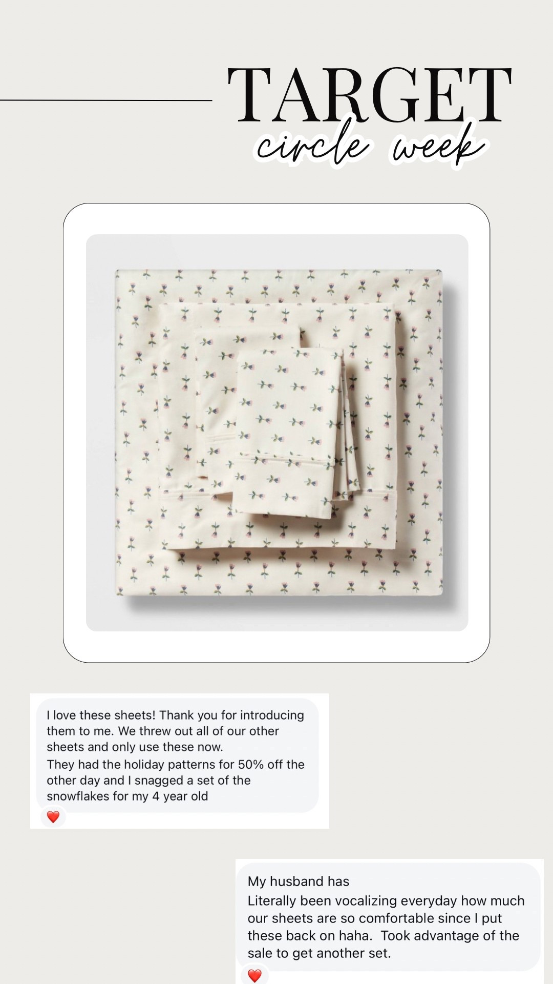 The best sheets ever are back on sale!! 40% off and this is the BEST deal you’ll get on these. Target circle week

#LTKSeasonal #LTKHome #LTKFamily