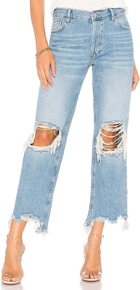 Free People Women's Maggie Straight Leg Jeans | Amazon (US)