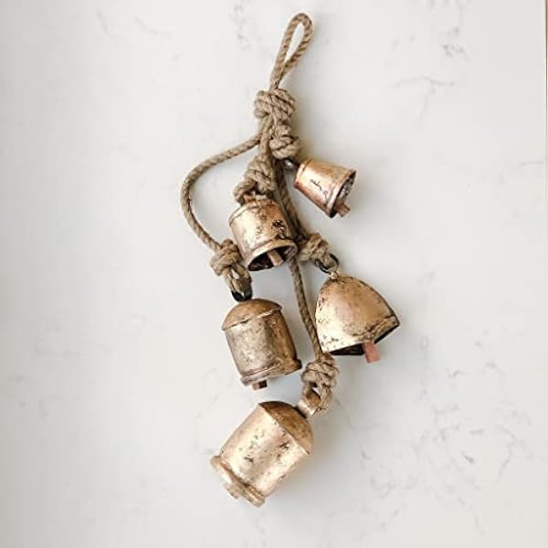Carfar Handicrafts Shabby Chic Country Style Rustic Metal Hanging Giant Cow Bells, 76 cm Length, ... | Amazon (US)
