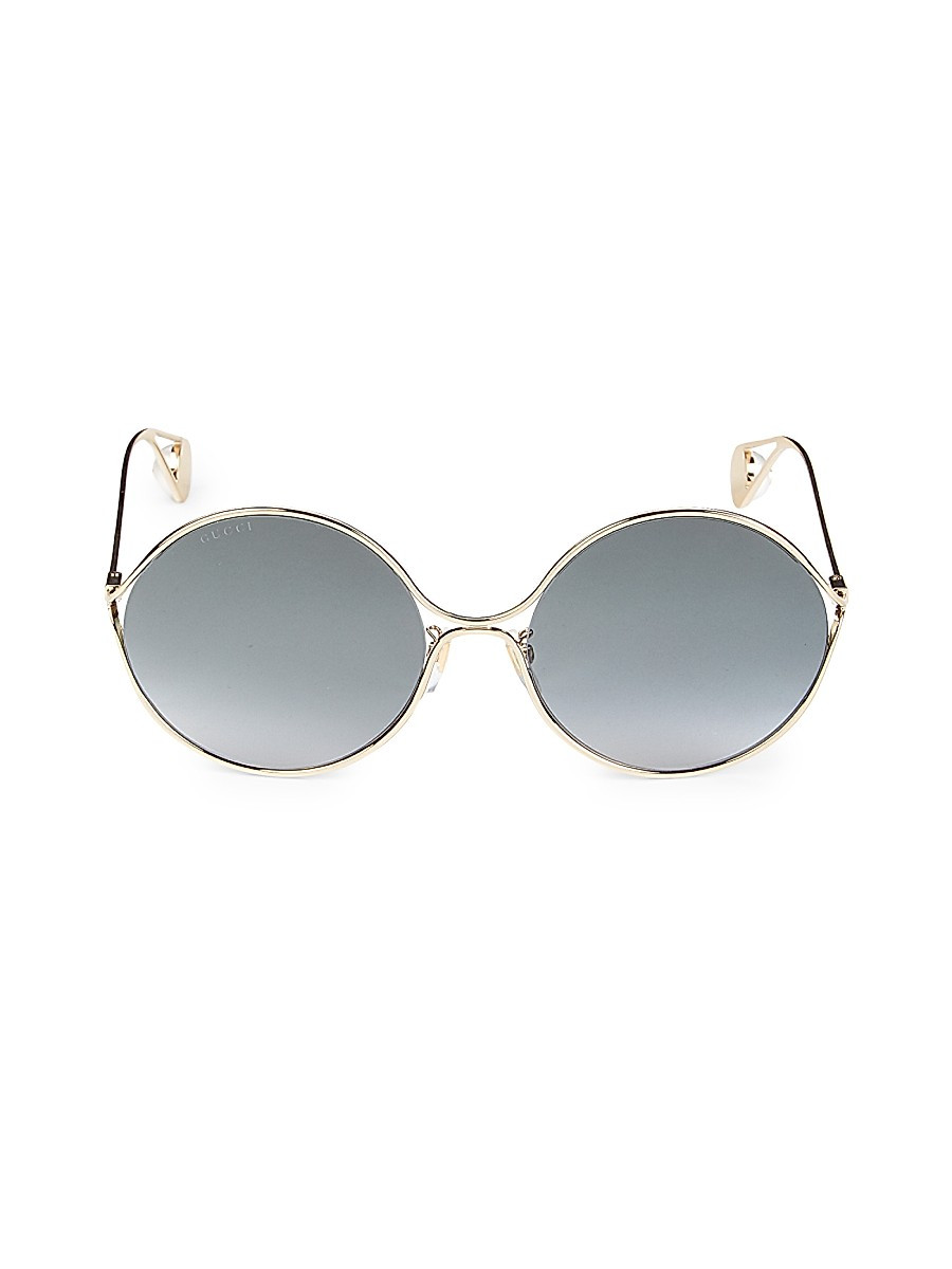 Gucci Women's 60MM Round Sunglasses - Gold | Saks Fifth Avenue OFF 5TH