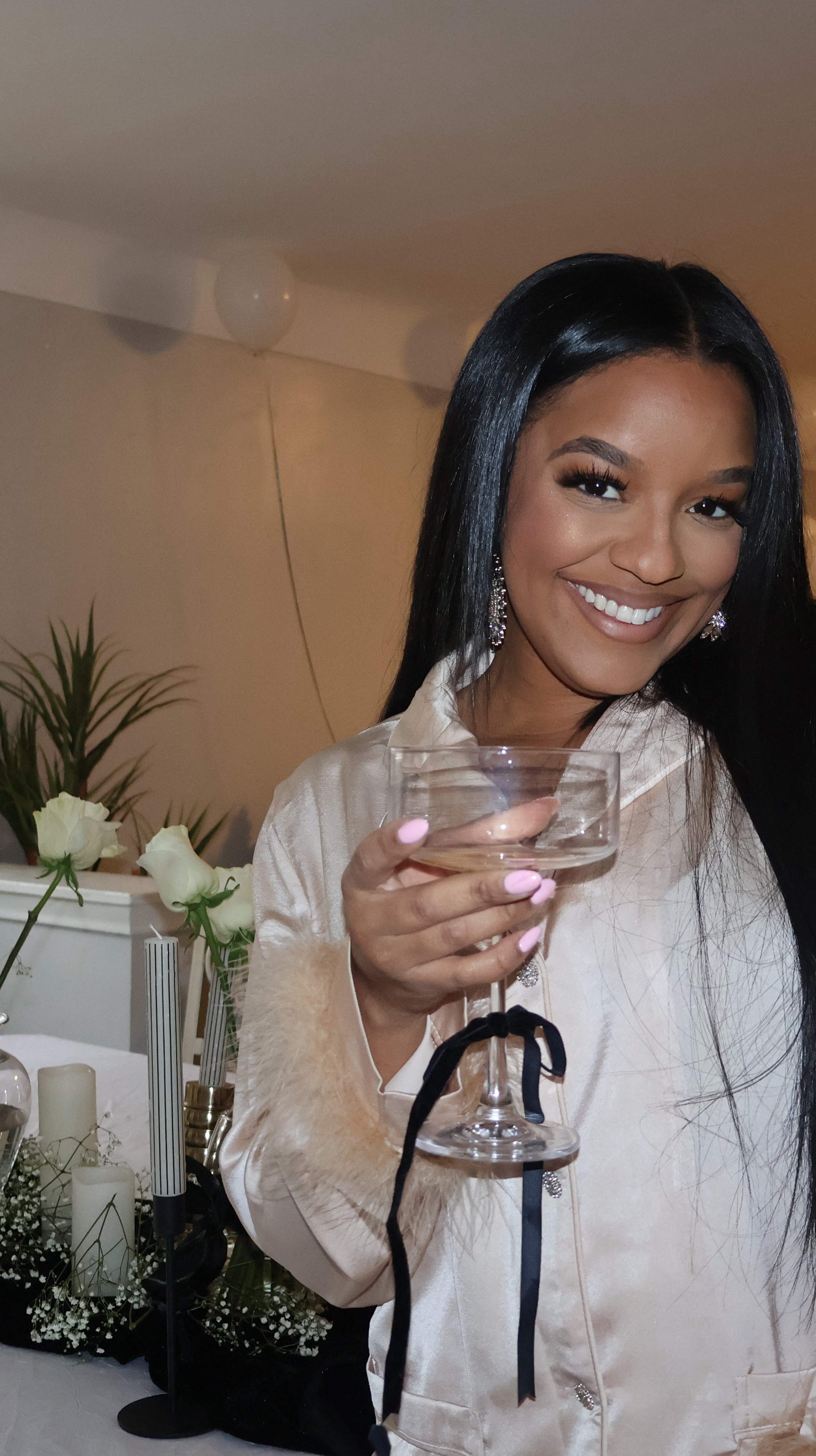 It’s not just a drink, it’s a whole experience!

Clink clink! 

Tablescape | girls night in | galentine’s day | black and white | dinner table | candelabra | table setting | dinner party | champagne | coupe glasses | champagne glasses 


#LTKHome #LTKStyleTip #LTKMostLoved
