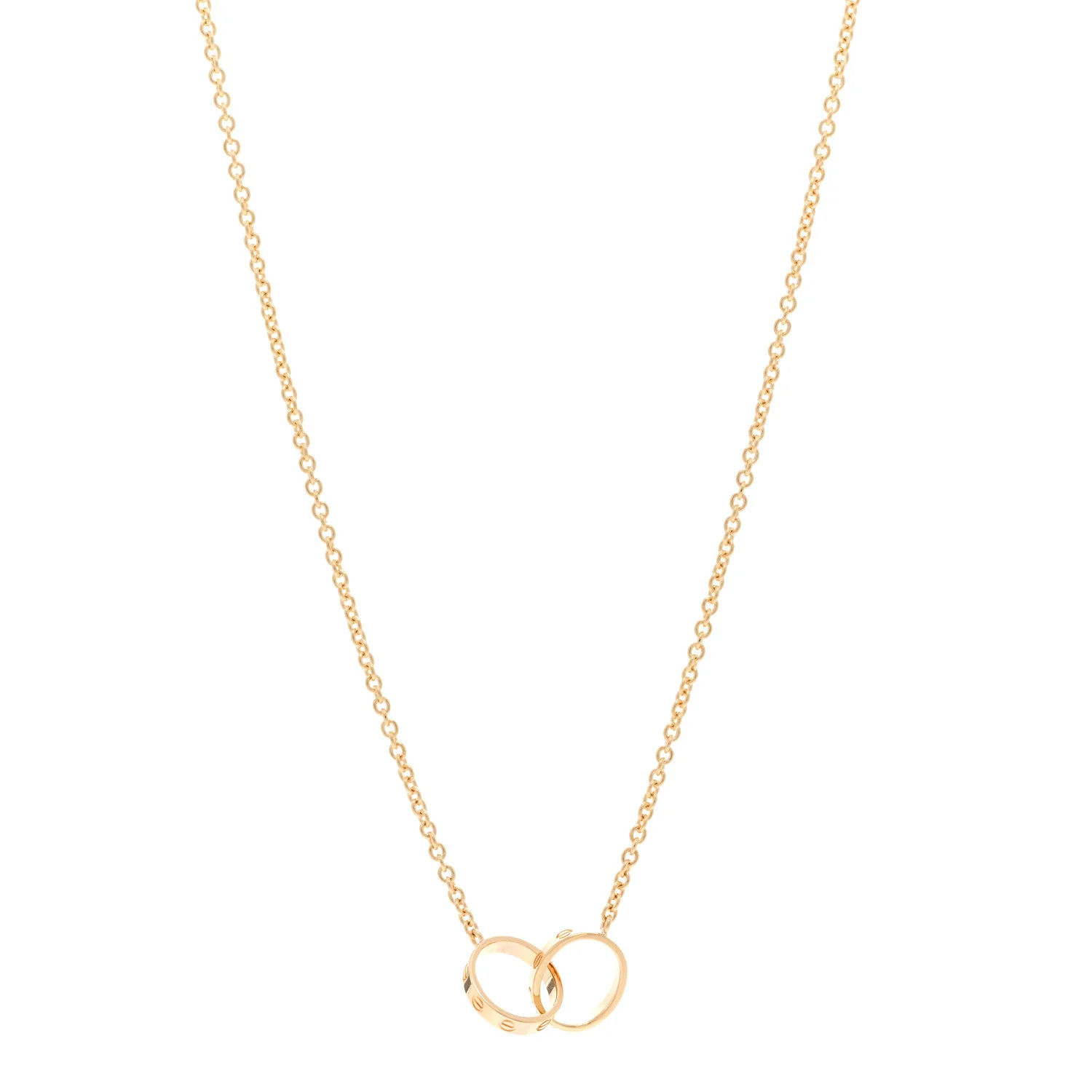 18K Yellow Gold Interlocking LOVE Necklace | FASHIONPHILE (US)