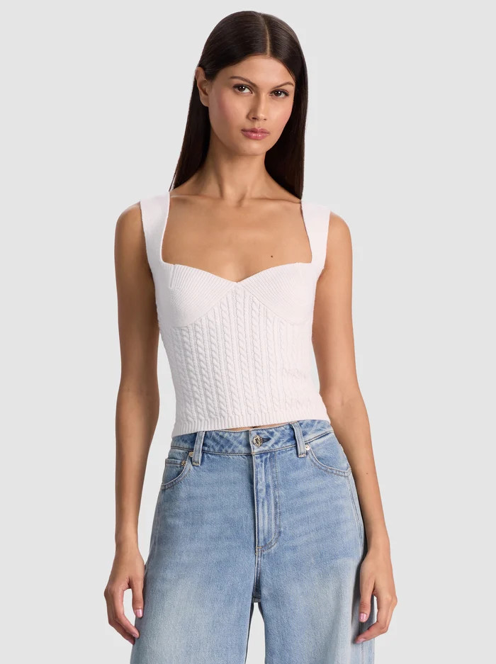 ADRIANNA KNIT CORSET | Alice + Olivia