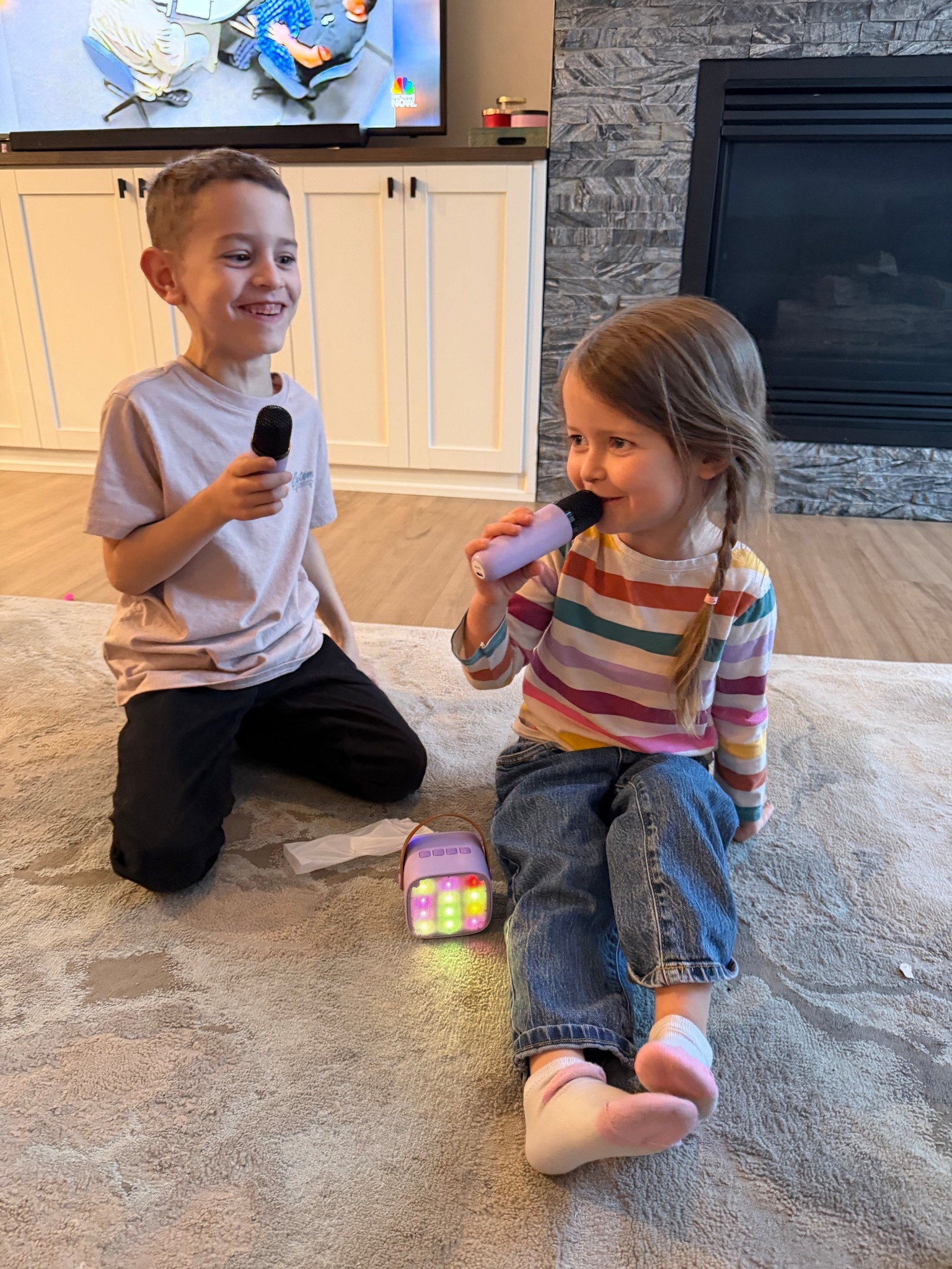 Mini karaoke is a hit!

#LTKmomlife #LTKHome #LTKKids