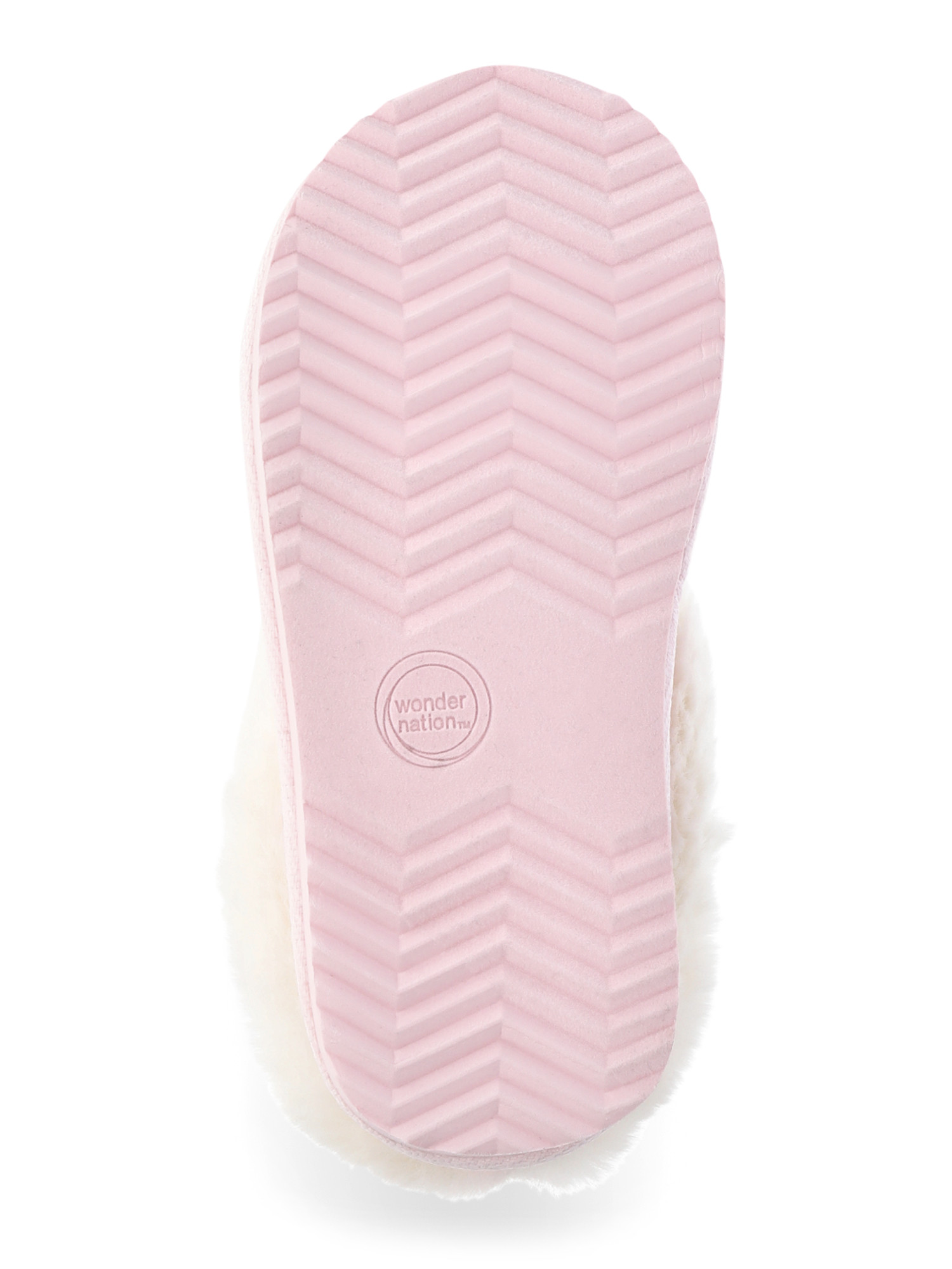 Wonder Nation Toddler Girl Fur Trim Slipper - Walmart.com | Walmart (US)