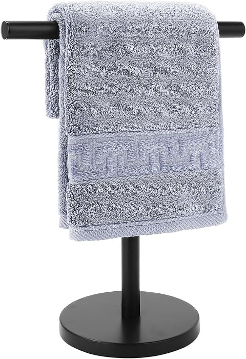 T-Shape Bath Hand Towel Holder Stand, Stainless Steel Free Standing Hand Towel Rack, for Bathroom... | Amazon (US)