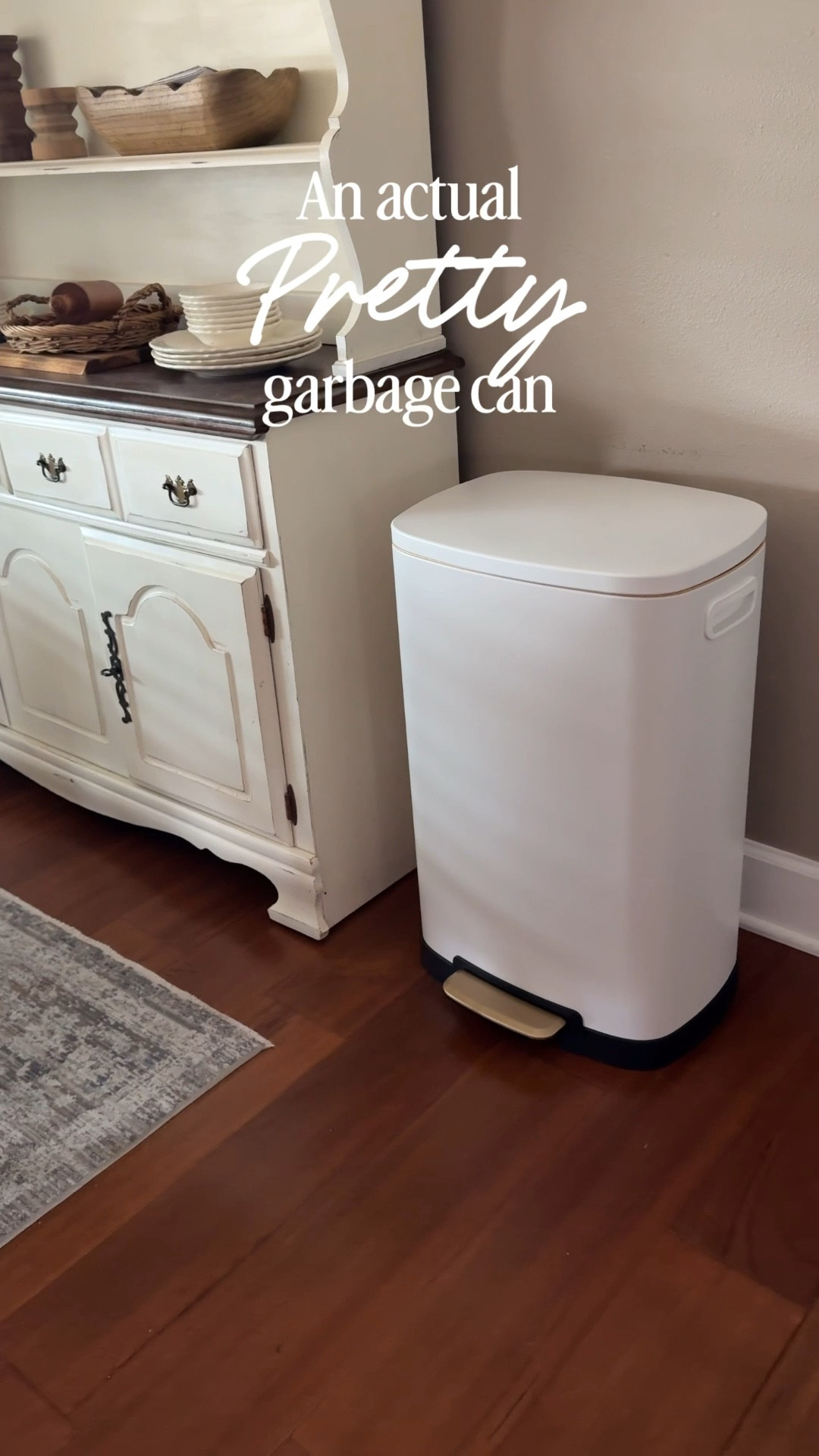 I’ve been on the hunt for years for a pretty garbage can! It’s just works best for us when it’s out in plain view. 😬 This one def fits the bill! I’ve had it a few months now and am so happy with it. 😍 Side note: it matches the Beautiful By Drew appliances perfectly! 

#LTKHome #LTKSaleAlert