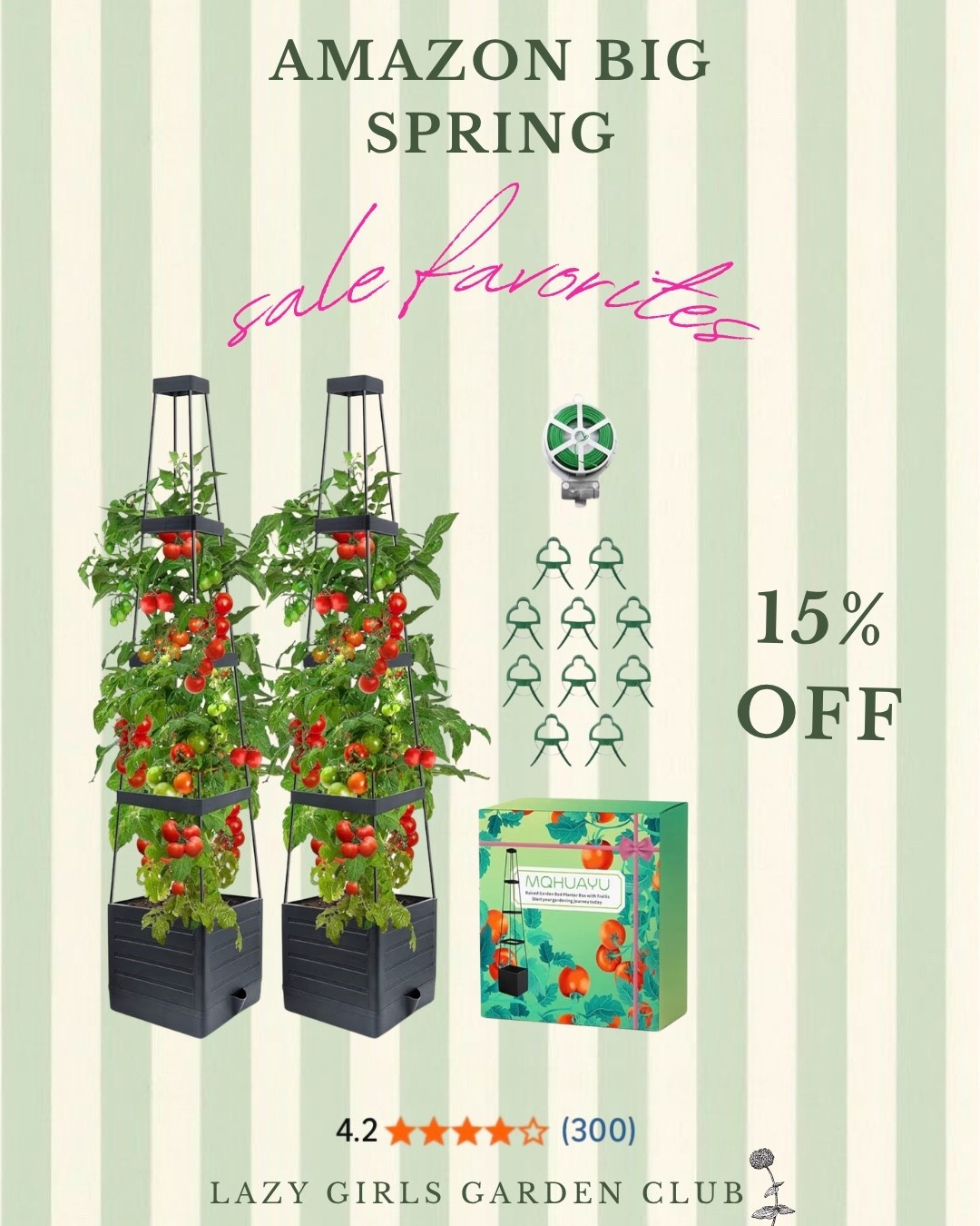 If you’re into growing veggies this year, these tomato trellises are 15% off today 👀

#LTKSaleAlert #LTKSeasonal #LTKHome