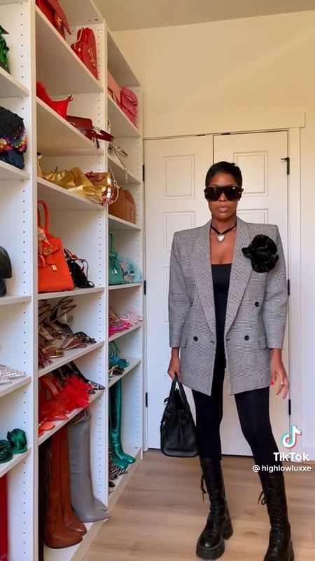 #OOTD follow me on tiktok for more:
-Bodysuit: Zara
-Blazer: YSL
-Boots: Prada
-Necklace: Mango
-Sunglasses: Dior

#LTKSeasonal #LTKstyletip #LTKfit