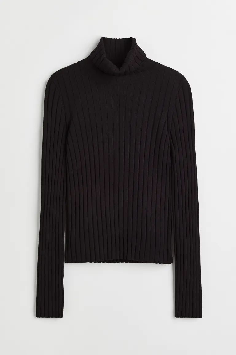 Rib-knit Turtleneck Top | H&M (US)