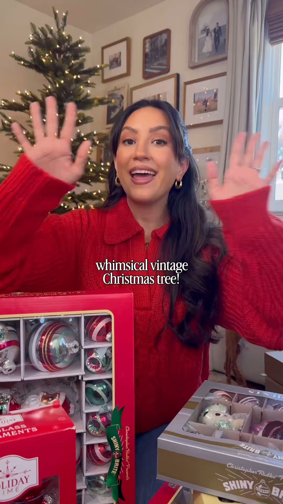 Putting together my whimsical vintage Christmas tree with bright, colorful ornaments, shiny brite ornaments, vintage & vintage inspired ornaments, and finish off with tinsel. Added a vintage inspired scalloped tree skirt underneath that says “merry Christmas”!


#LTKHoliday #LTKHome #LTKGiftGuide