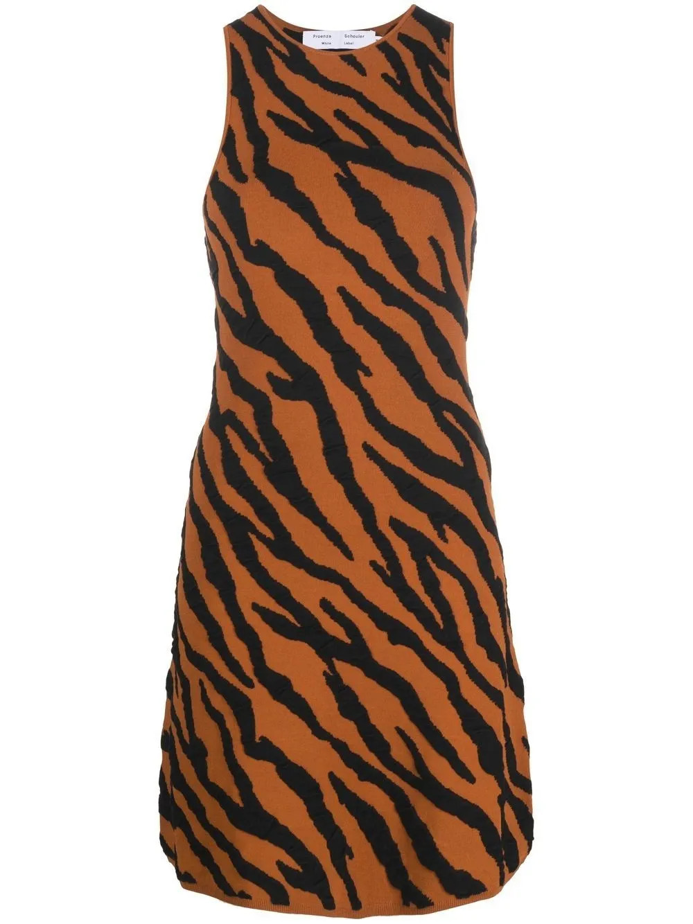 tiger-print knit mini dress | Farfetch Global