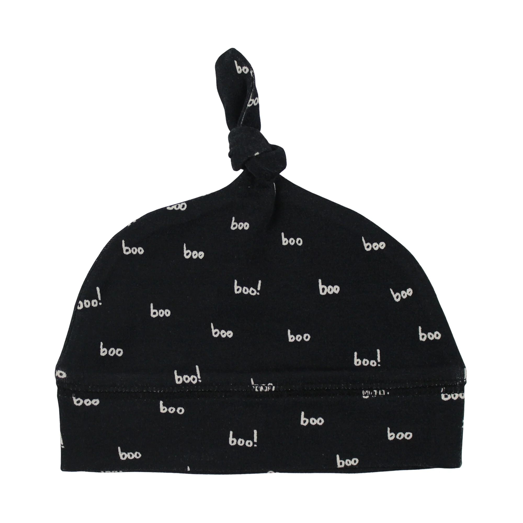 Organic Banded Top-Knot Hat in Boo | L'ovedbaby