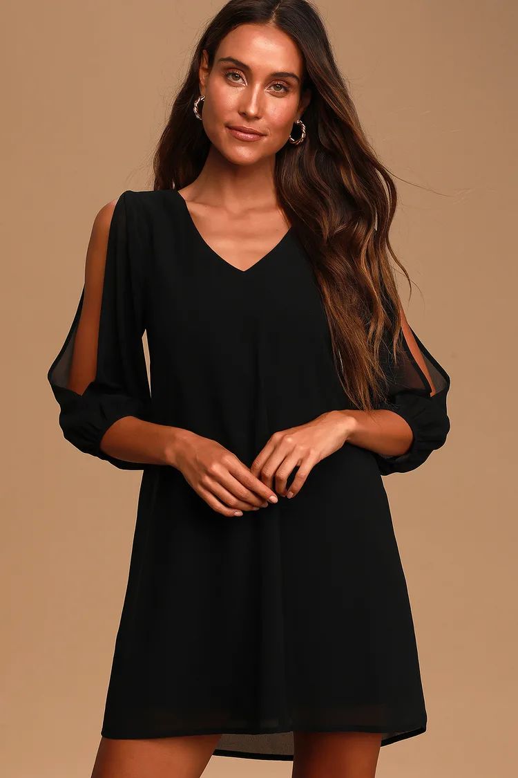 Shifting Dears Black Long Sleeve Dress | Lulus (US)