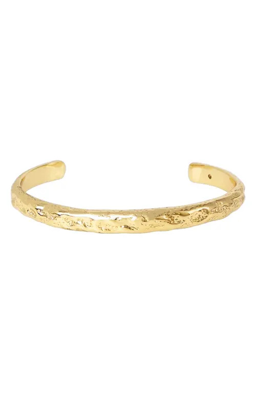 AllSaints Hammered Cuff Bracelet in Gold at Nordstrom | Nordstrom