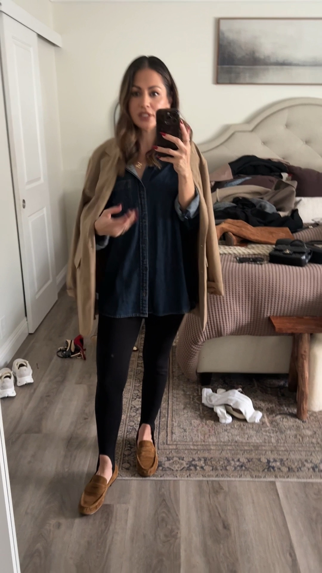 Casual + chic leggings outfit 🤌🏻
These stirrup leggings have been on rotation and I’m obsessed!! 
Wearing small in leggings 
Blazer is medium for an oversized fit 

#LTKootd #LTKgrwm #LTKU