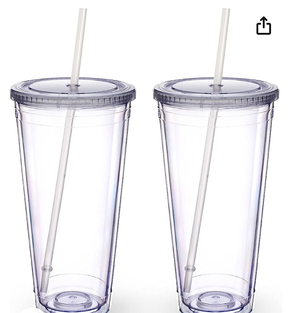 Clear Acrylic Tumblers I LOVE THESE!