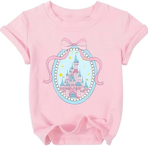 Magical Shirt for Girls Magic Kingdom Graphic Tshirt Cute Family Vacation Kids Short Sleeve Tops | Amazon (US)