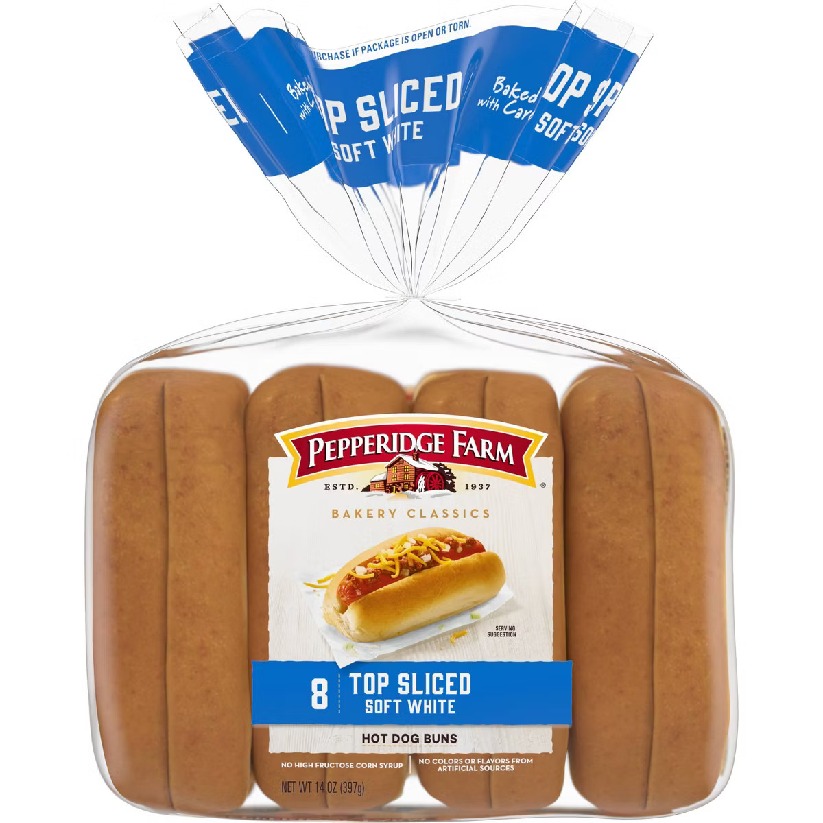 Pepperidge Farm Bakery Classics Top Sliced White Hot Dog Buns - 14oz/8ct | Target