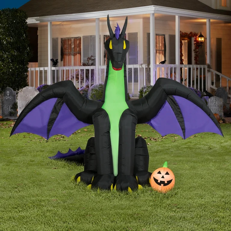 Halloween Airblown Inflatable, Spot the Mythical Dragon, 7.5', by Way To Celebrate | Walmart (US)