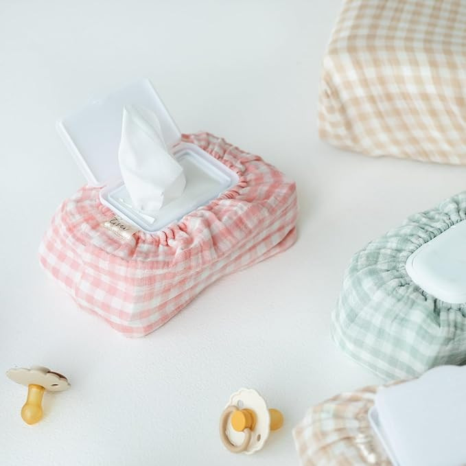 Baby Wipes Cover – Universal Size, One Size Fits All Wipes Packages | Muslin Cotton Tissue Cove... | Amazon (US)