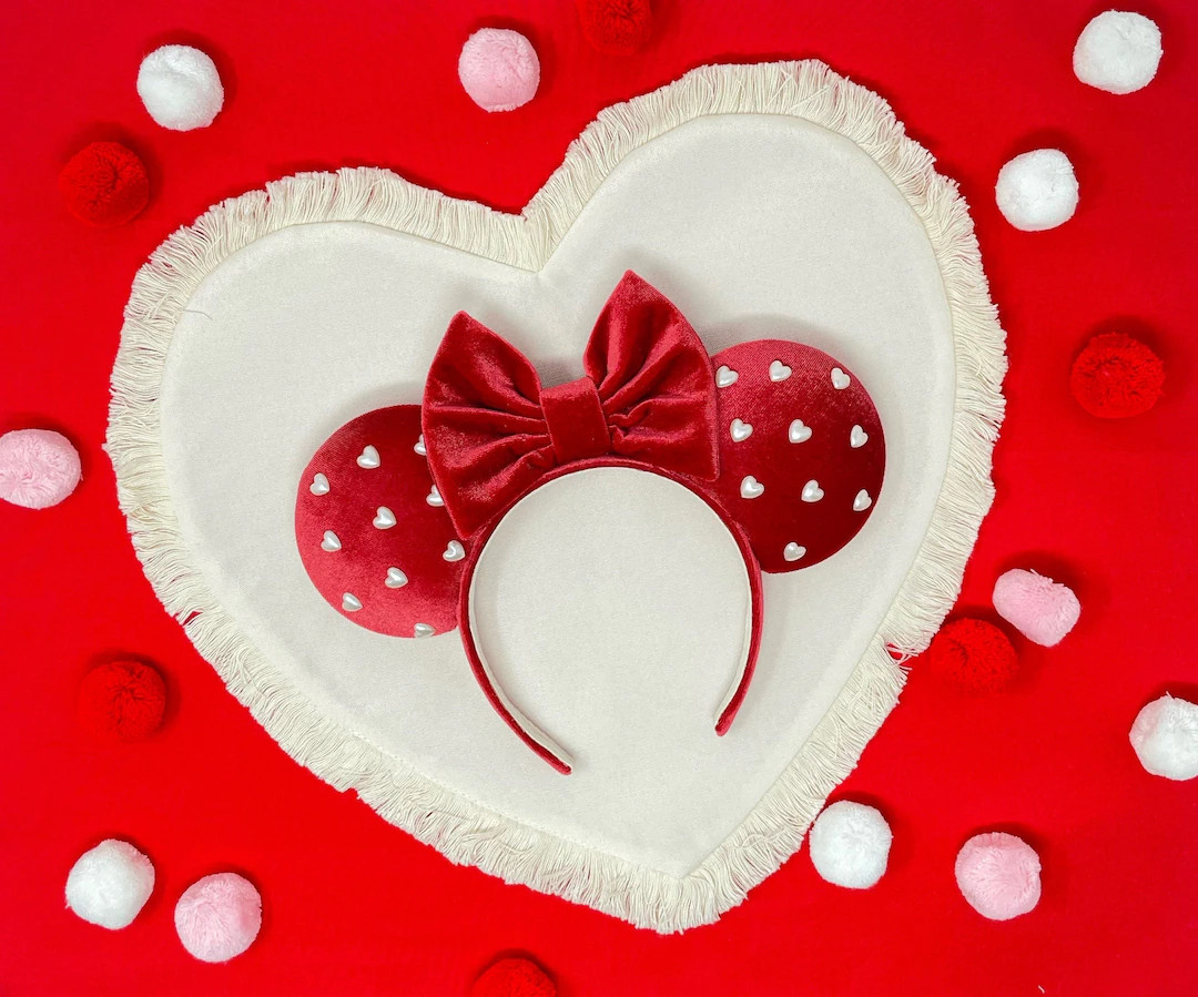 Sweethearts Velvet Valentines Day Mouse Ears | Etsy (US)