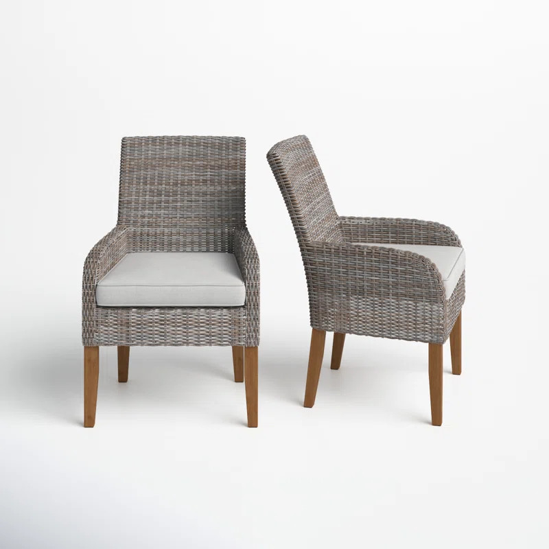 Akiva Patio Dining Armchair with Cushion | Wayfair North America