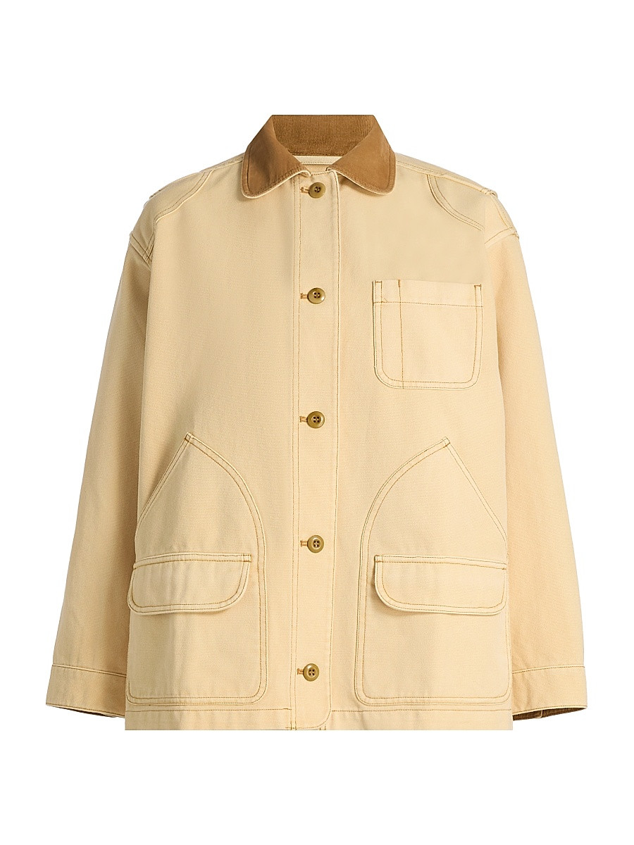 Women's Pascale Contrast Collar Jacket - Straw - Size Small | Saks Fifth Avenue