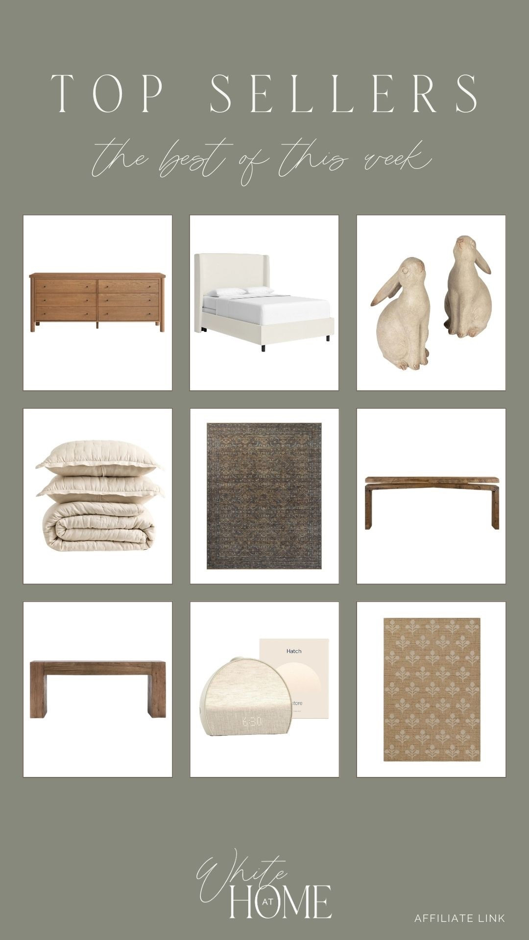 Last week’s top sellers! Heirloom furniture, cozy bedding, textured rugs, seasonal decor and more! 

#LTKHome