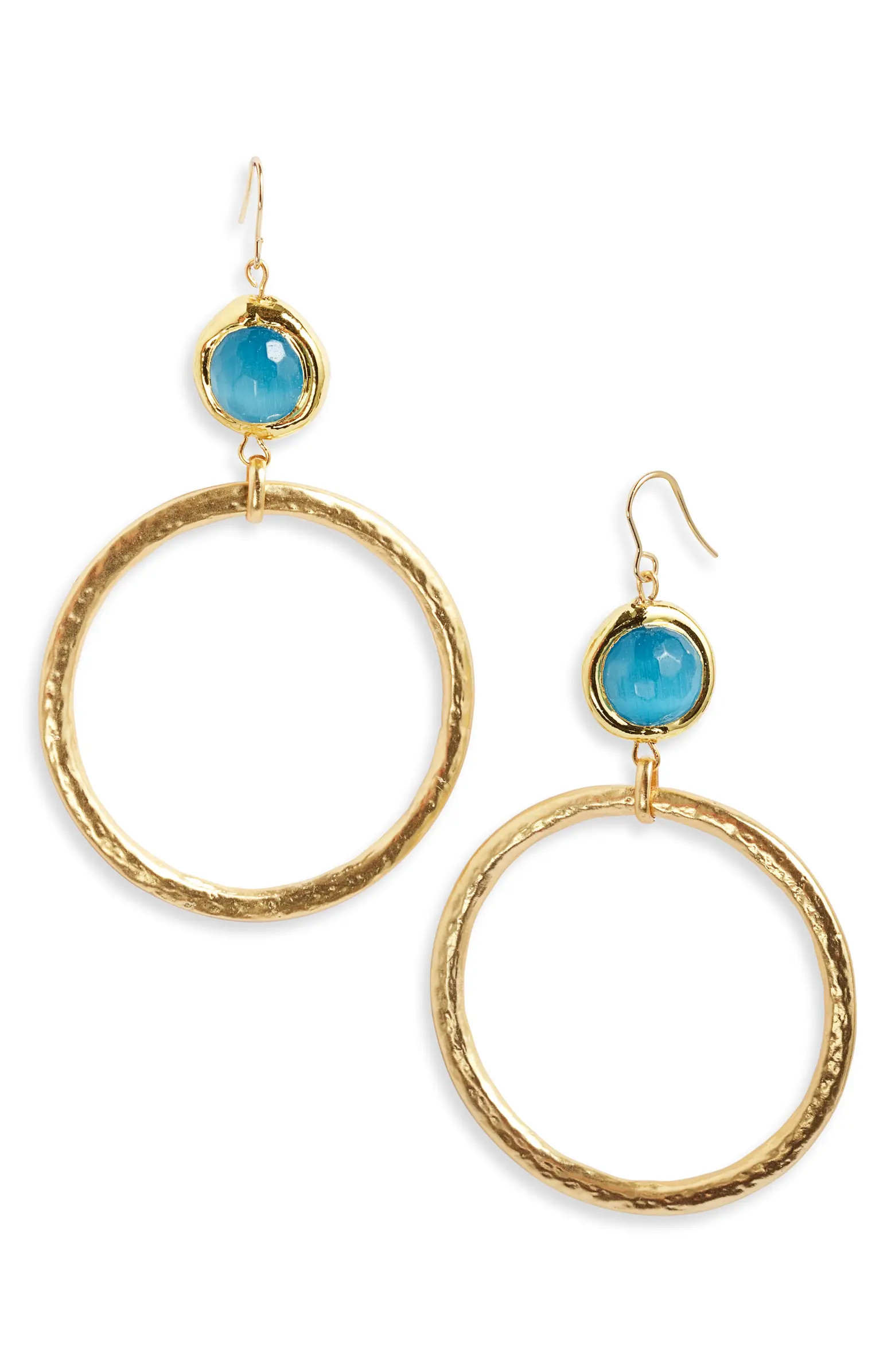 Crystal Drop Hoop Earrings | Nordstrom
