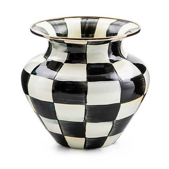 Courtly Check Enamel Large Vase | MacKenzie-Childs