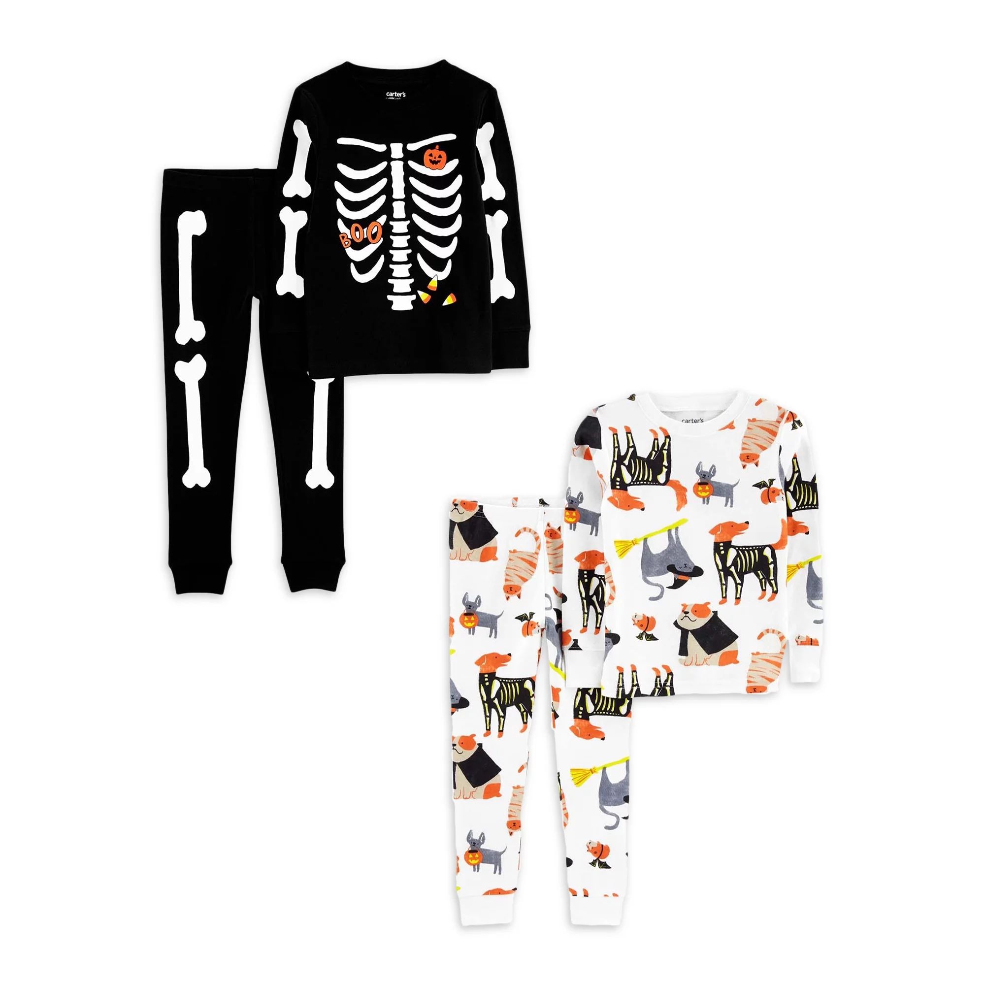 Carter's Child of Mine Baby and Toddler Unisex Halloween Pajama Set, 4-Piece, Sizes 12M-5T | Walmart (US)