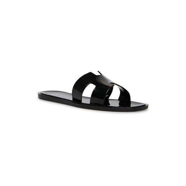 STEVEN NEW YORK Womens Andie Jelly Slide Sandals, DARK GRAY, Size 7.0 - Walmart.com | Walmart (US)