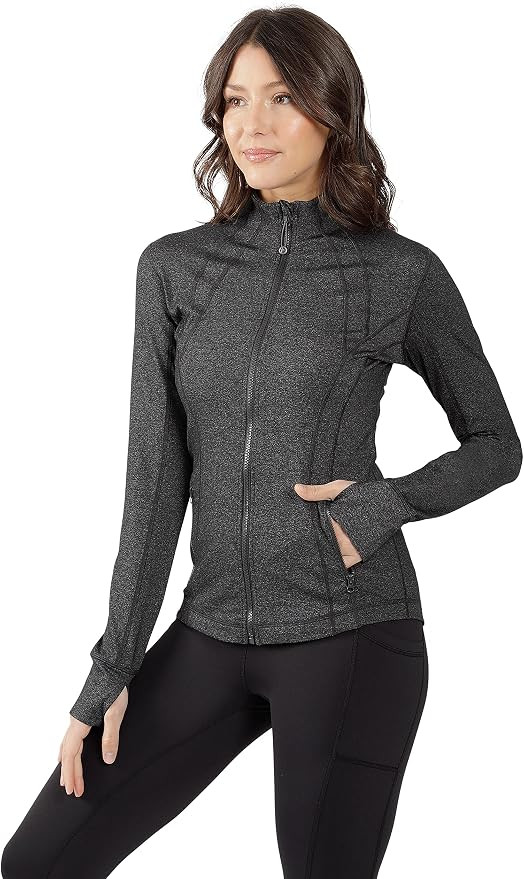 90 Degree By Reflex Women’s Lightweight, Full Zip Running Track Jacket | Amazon (US)