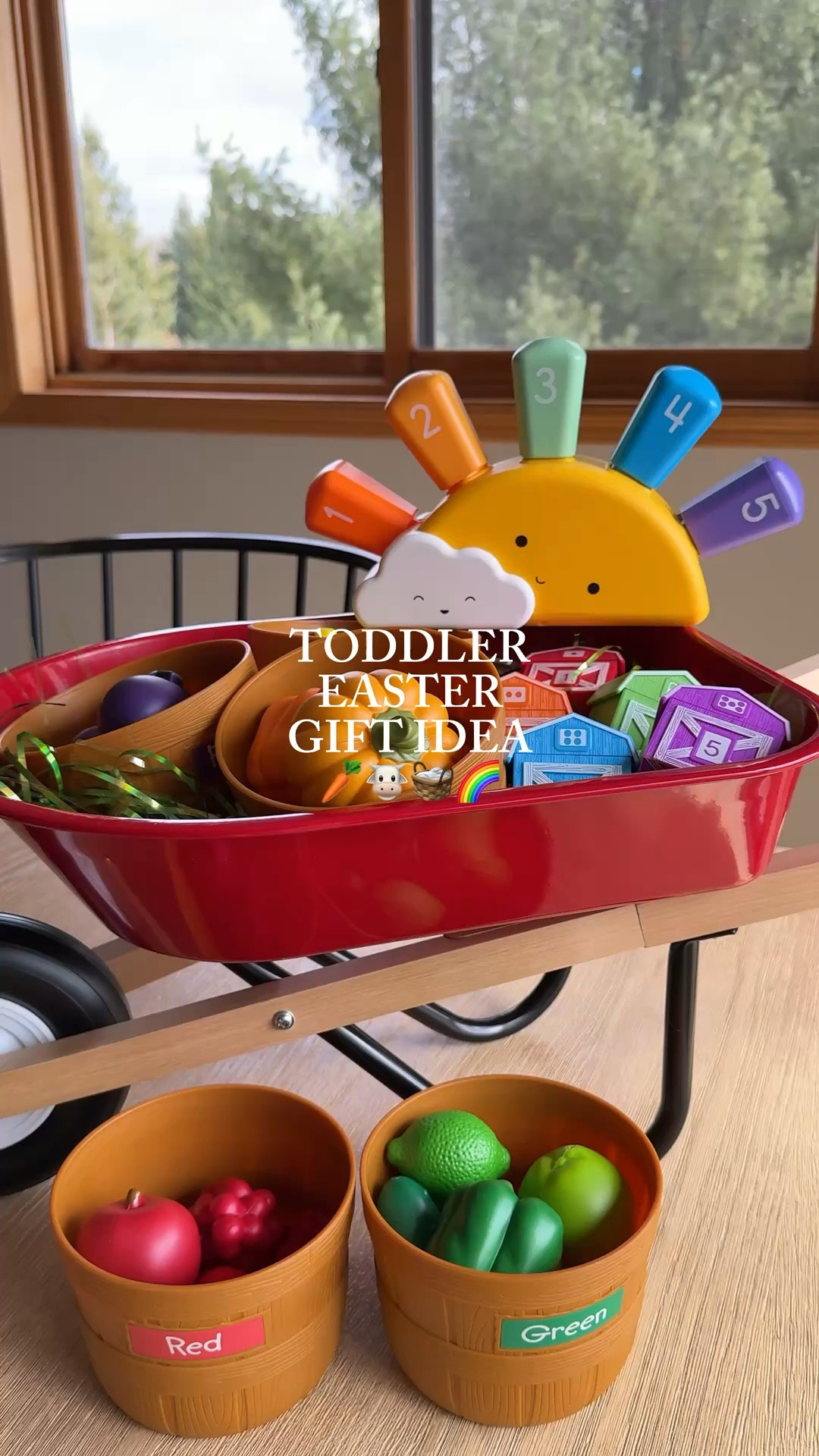 #ad Easter basket ideas for toddlers 🐰🌸 I used a wheelbarrow for a fun twist and filled it with educational toys, spring play items, and interactive learning activities.

These toddler Easter basket fillers are perfect for play-based learning—think sorting, matching, and imaginative farm play! Such a cute way to build a basket that’s fun and developmentally engaging.

Sharing all the learning resources toys they sent over to us to put this cute basket together—everything is linked here to easily shop for your own Easter basket! Plus some other fun learning resources toys that would be perfect for Easter! 🤍

#EasterBasketIdeas #ToddlerEasterBasket #EasterForToddlers #ToddlerActivities #LearningThroughPlay #EducationalToys #SpringActivities #MomLife #LTKFamily #LTKKids #LTKSpring #PlayBasedLearning

#LTKfitnessgoals #LTKKids #LTKmomlife