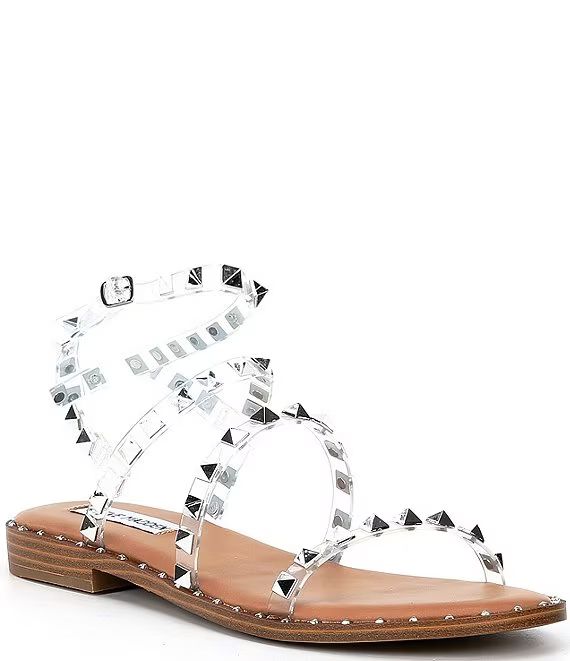 Travel Clear Studded Sandals | Dillards