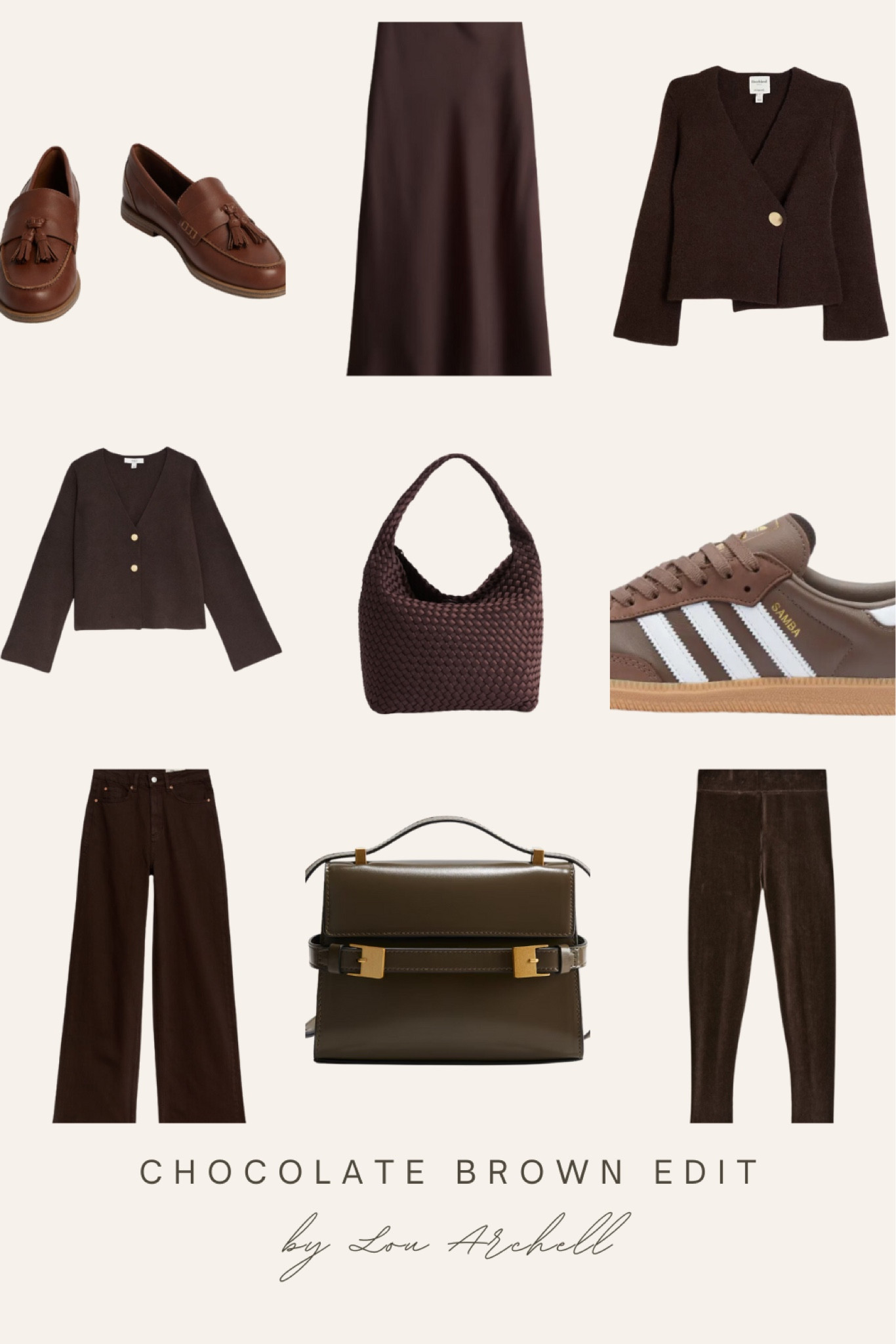Chocolate brown style edit for autumn outfits.


#LTKover50style #LTKautumn #LTKuk