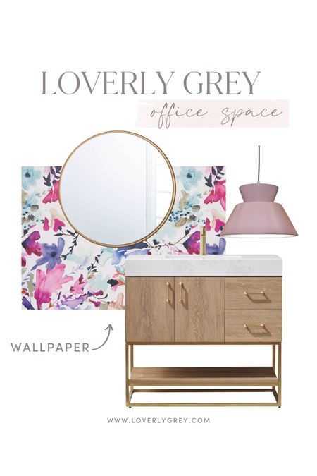 Loverly Grey’s office bathroom details! This floral wallpaper is so good! 

#LTKstyletip #LTKhome #LTKFind