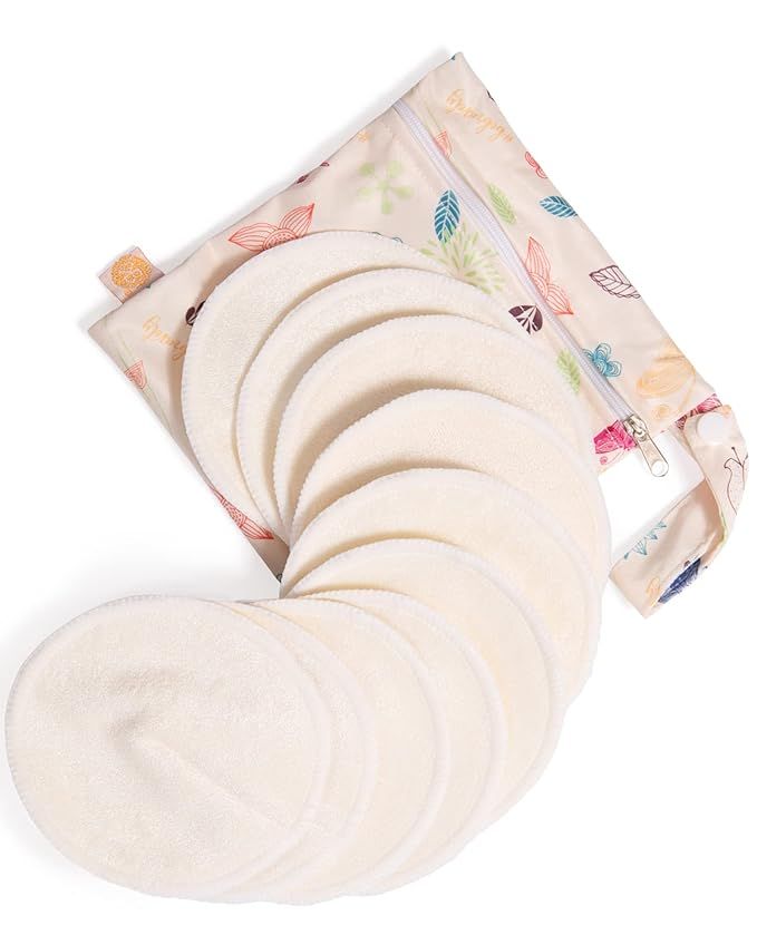 Kindred Bravely Organic Reusable Nursing Pads 10 Pack | Washable Breast Pads for Breastfeeding, L... | Amazon (US)