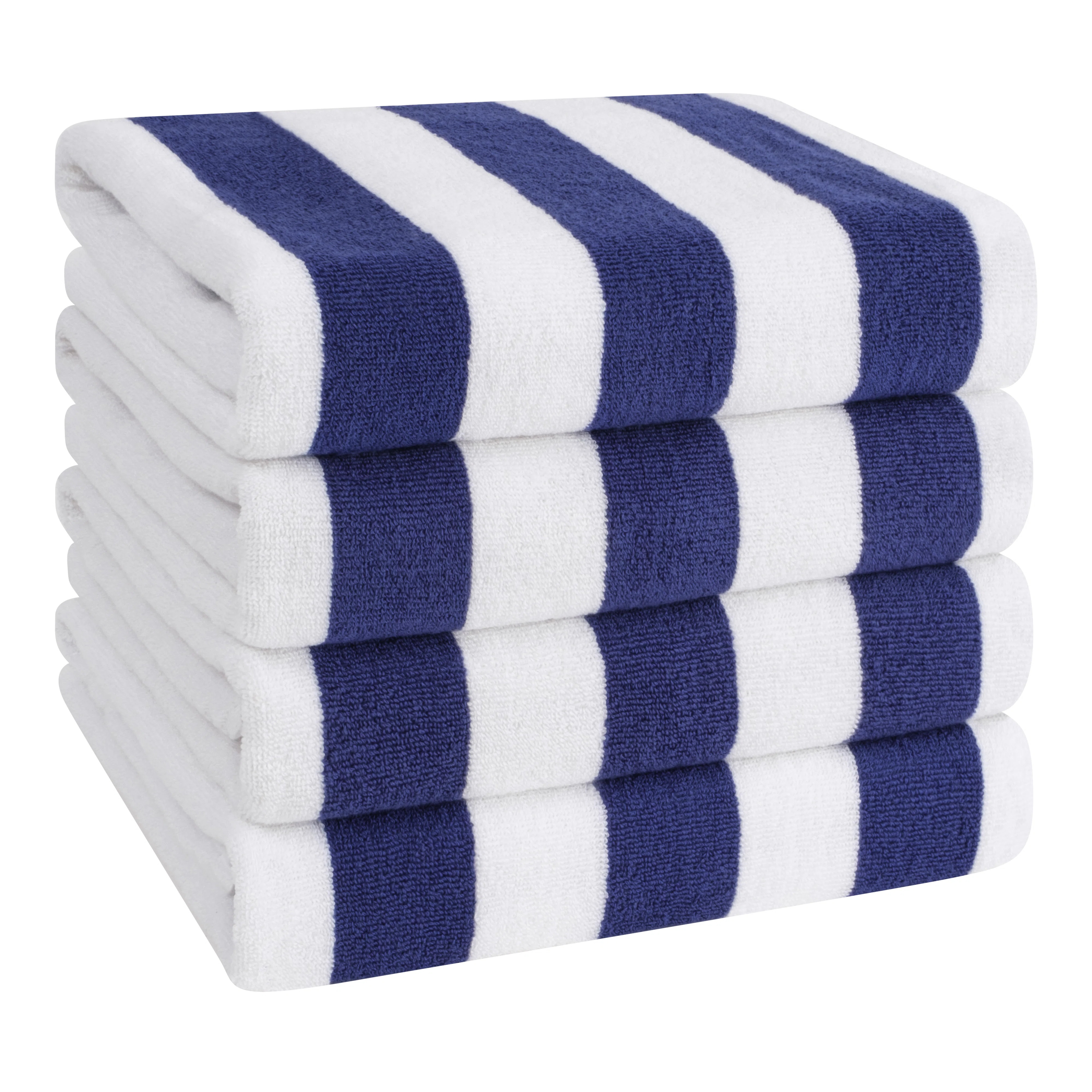 Devontia Cabana Striped Beach Towels, 30x60 inch 4 Piece Oversize Pool Towels (Set of 4) | Wayfair North America