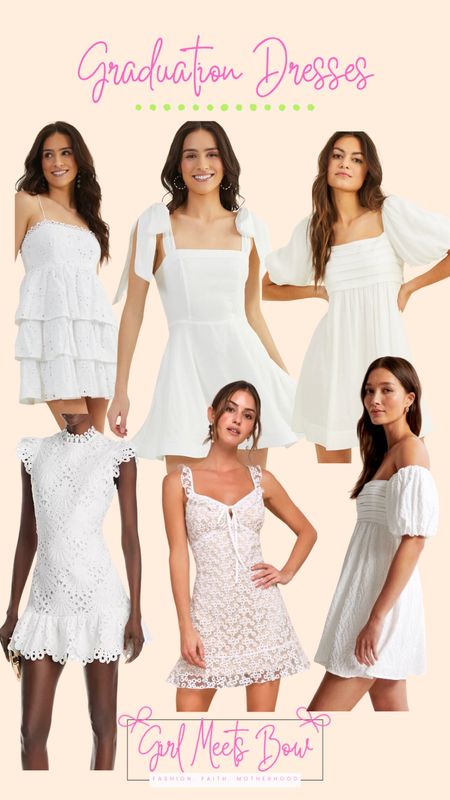 Shop for graduation dresses with me!🎓  #graduation #whitedress #dresses 

#LTKfindsunder100 #LTKSeasonal #LTKstyletip