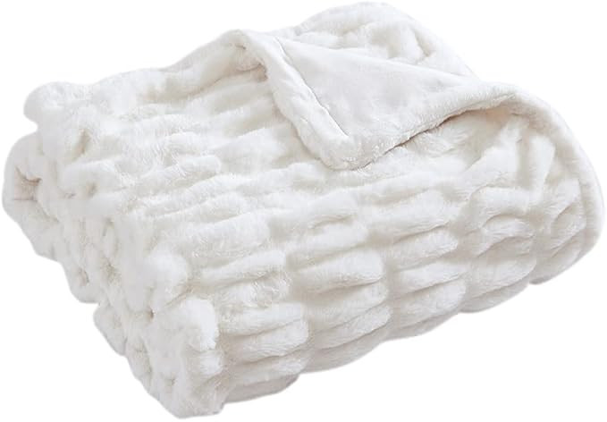 CASUAL CHIC Lapin Ultra Fine Faux Fur Throw Blanket - Luxurious, Chic, Soft and Cozy 400 GSM Micr... | Amazon (US)