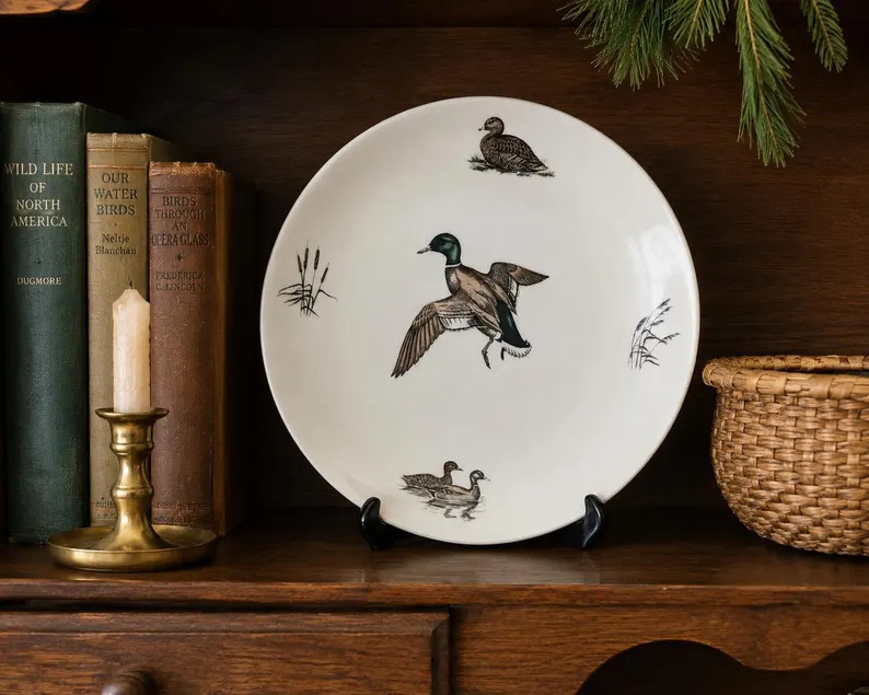 Vintage Delano Studios Hand-Colored Mallard Duck Plate 1962 \u2013 13\u201d Decorative Wildlife W... | Etsy (Global)