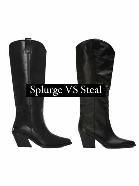 FAB FIND!▪️Splurge on the Anine Bing boots (I have them and LOVE them!) or snap up this fab leather style, so similar, for 1/3 of price! 
