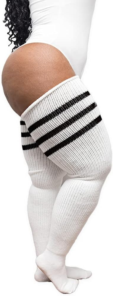 Plus Size Thigh High Socks, Over the Knee High Boot Stockings Leg Warmers | Amazon (US)