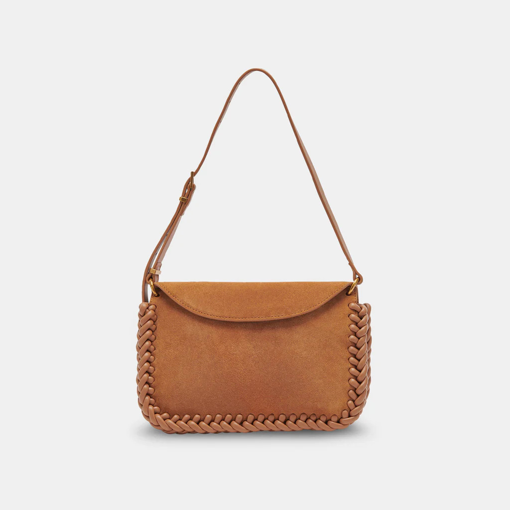 HARPER SHOULDER BAG RUSTY OAK SUEDE | DolceVita.com
