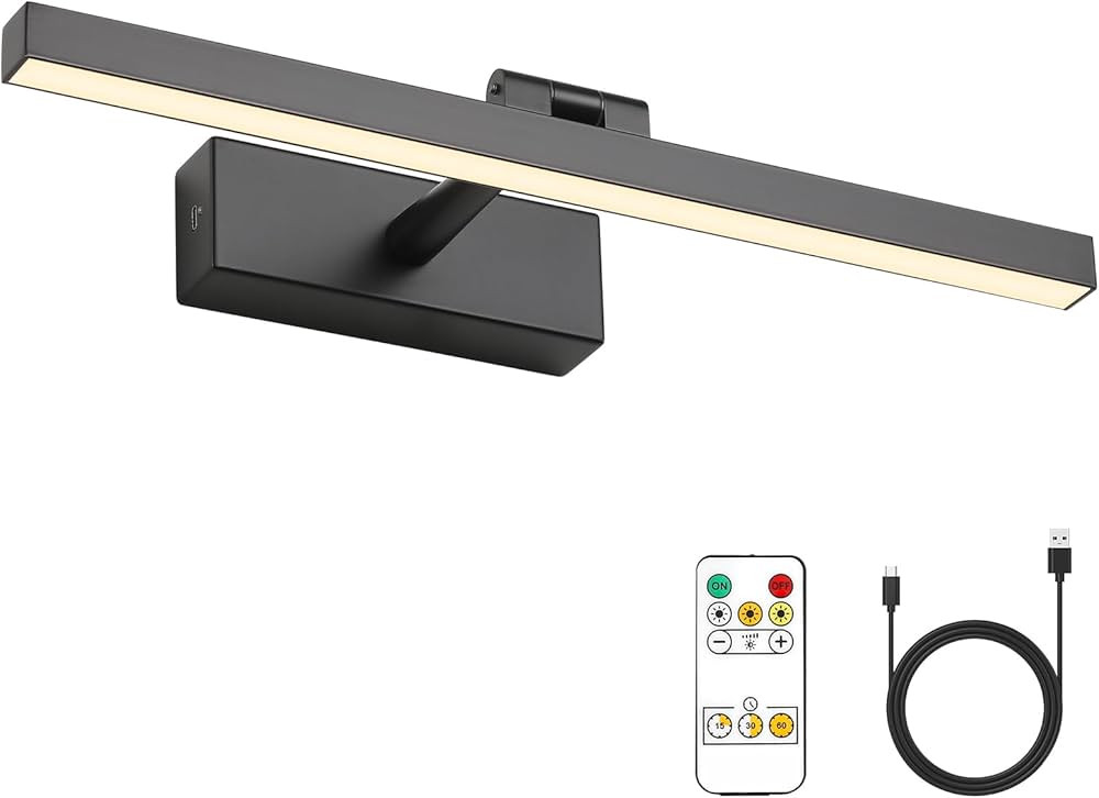 Joosenhouse Wireless Picture Light Battery Operated Gallery Light with Remote Control Rechargeabl... | Amazon (US)