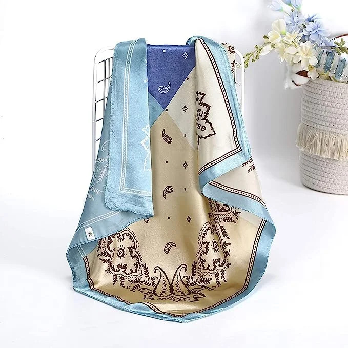 AWAYTR Silk Scarves 4 Pcs Satin Square Head Scarves Women Print Silk Like Neck Scarf Hair Sleepin... | Walmart (US)